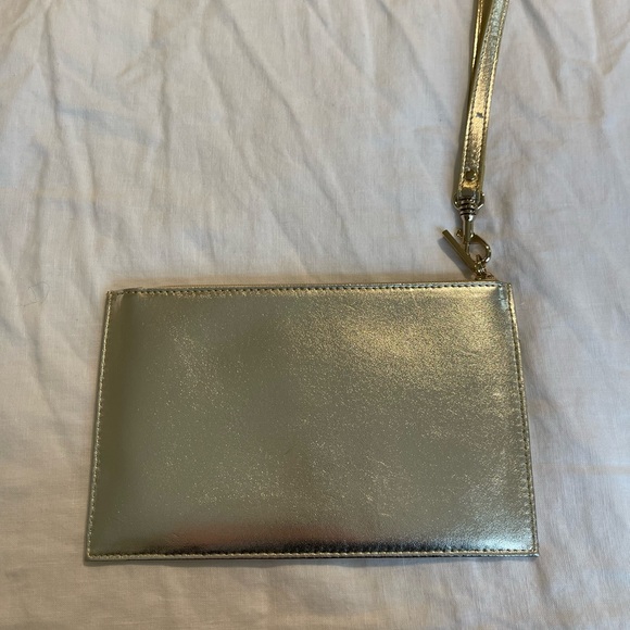 St. John Metallic Gold Wristlet/Clutch - Picture 4 of 6
